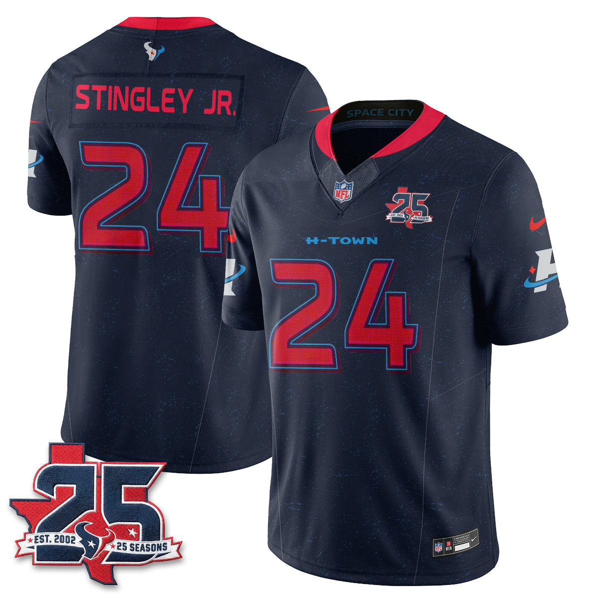 HOU Fangear Edition Vapor Jersey - Stitched