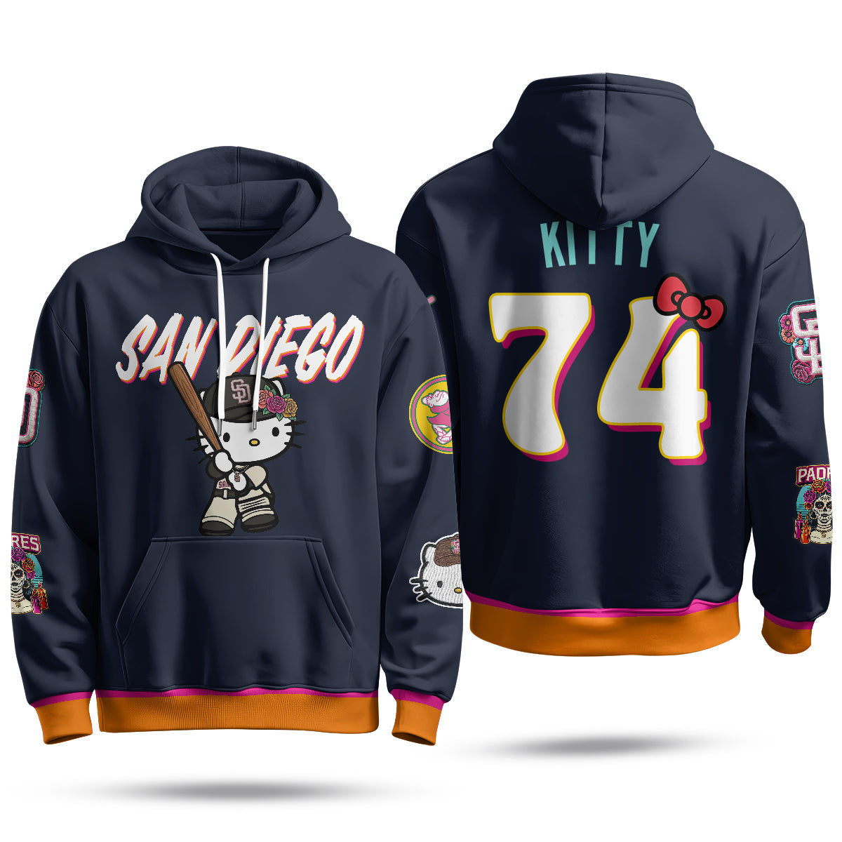 San Diego Padres x Meow KT Fleece Hoodie - Printed