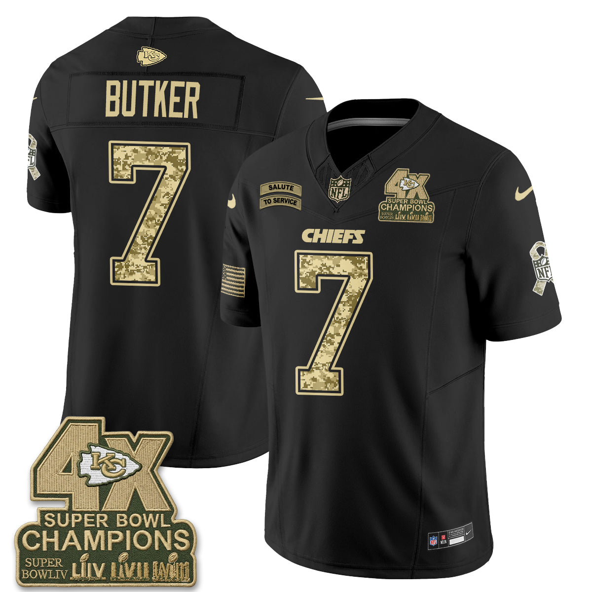 KC 2026 Salute to Service Vapor Jersey V2- Stitched