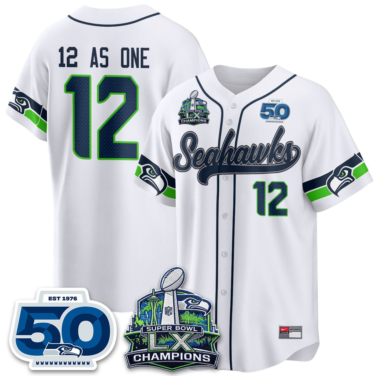 SEA SB LX Champs Vapor Baseball Jersey - Stitch