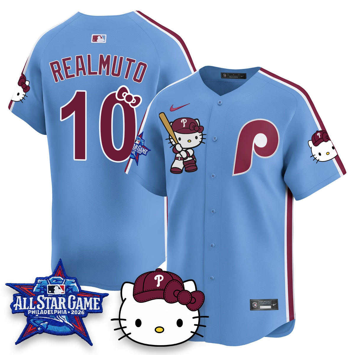 Philadelphia Phillies x Meow Kitty Vapor Limited Jersey V2- Stitched