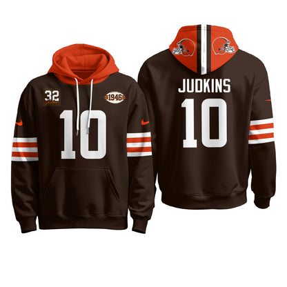Cleveland Browns 1946 Anniversary Patch Hoodie - Stitched