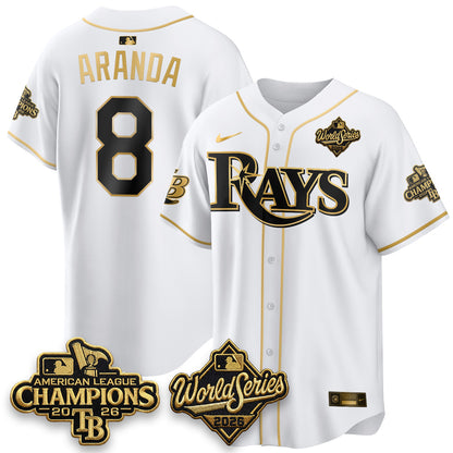 TB 2026 AL Champions Gold Edition Vapor Jersey - Stitched