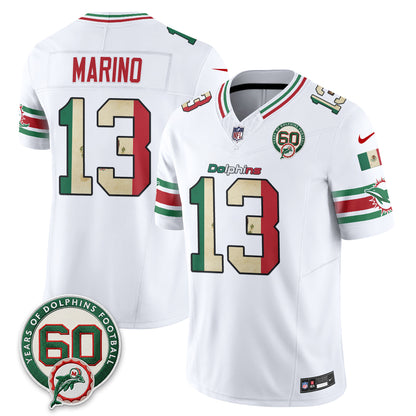 Miami Dolphins Mexico Edition Vapor Jersey - Stitched
