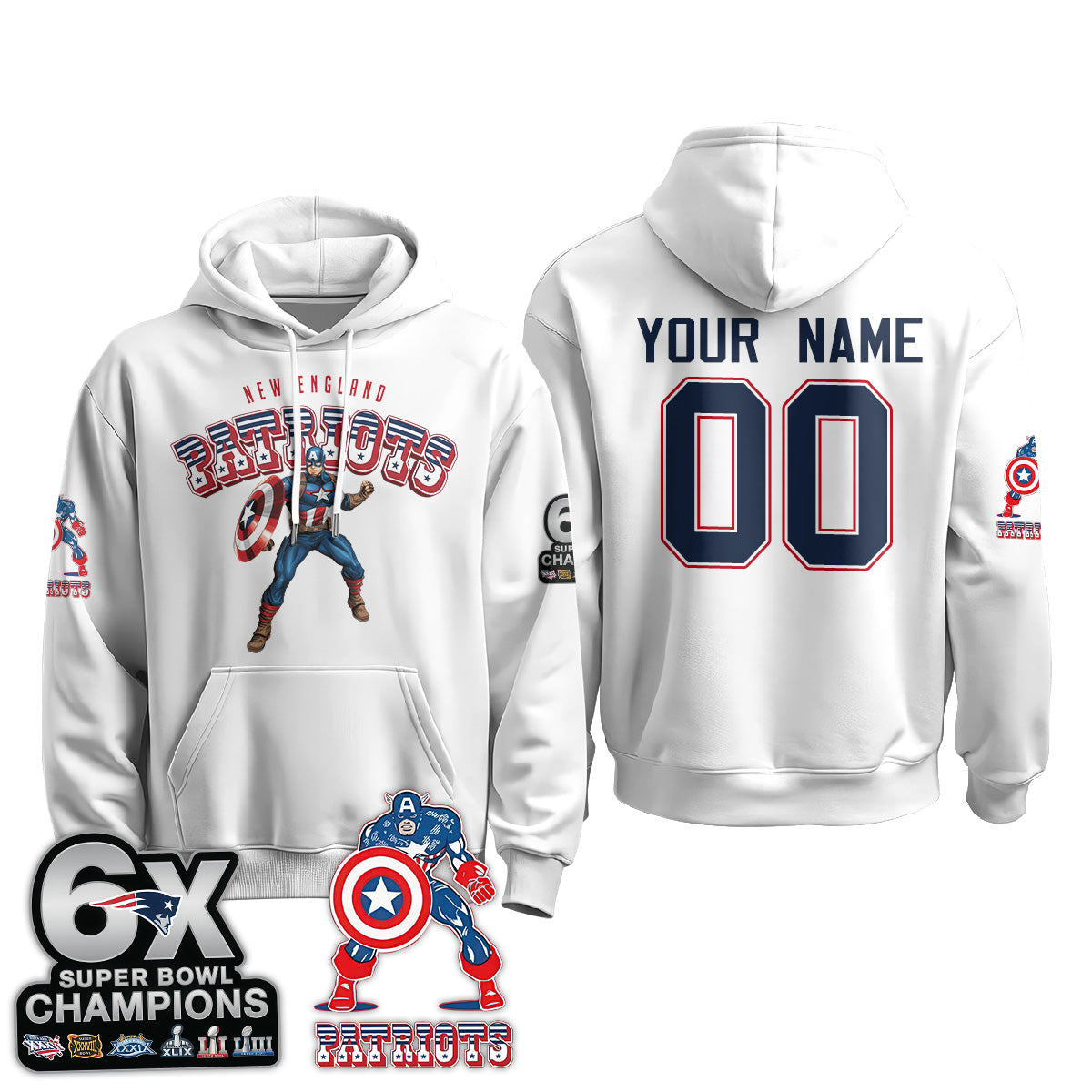 NE x Liberty Guardian Edition Pullover Custom Hoodie V2 - Printed