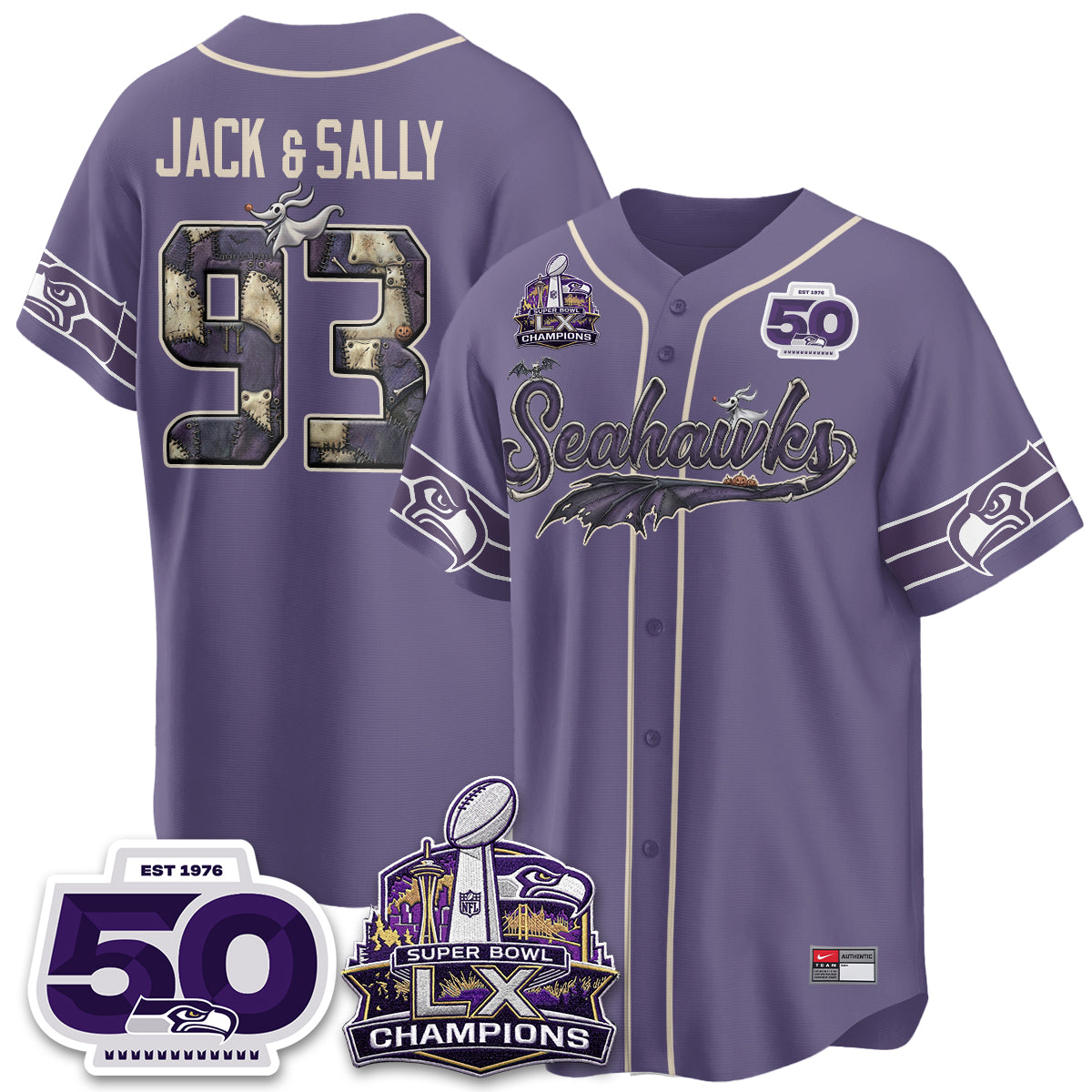 SEA 2026 Nightmare Edition Vapor Baseball Jersey - Stitched