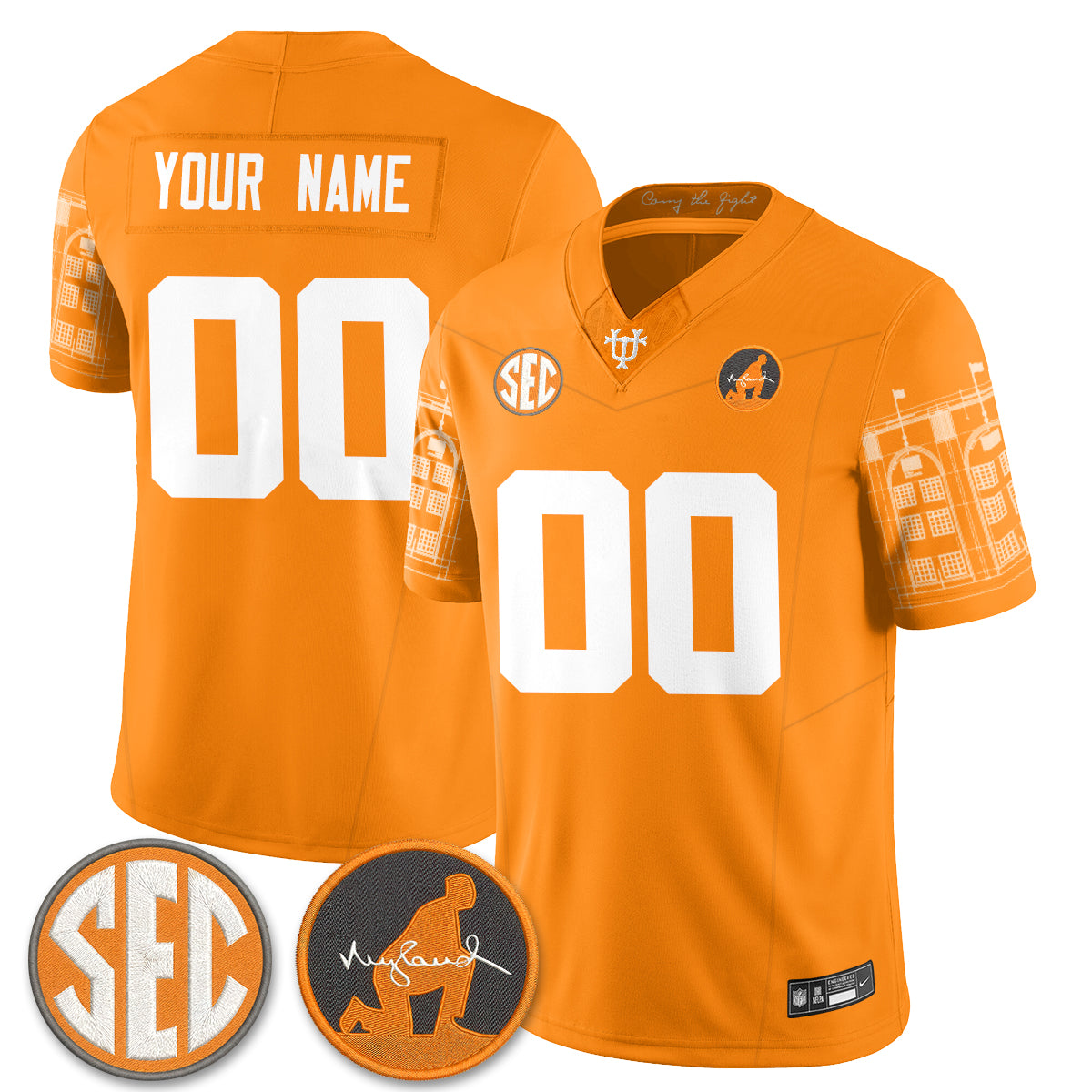 Tennessee Volunteers Built from Legacy Custom Jersey - Stitched