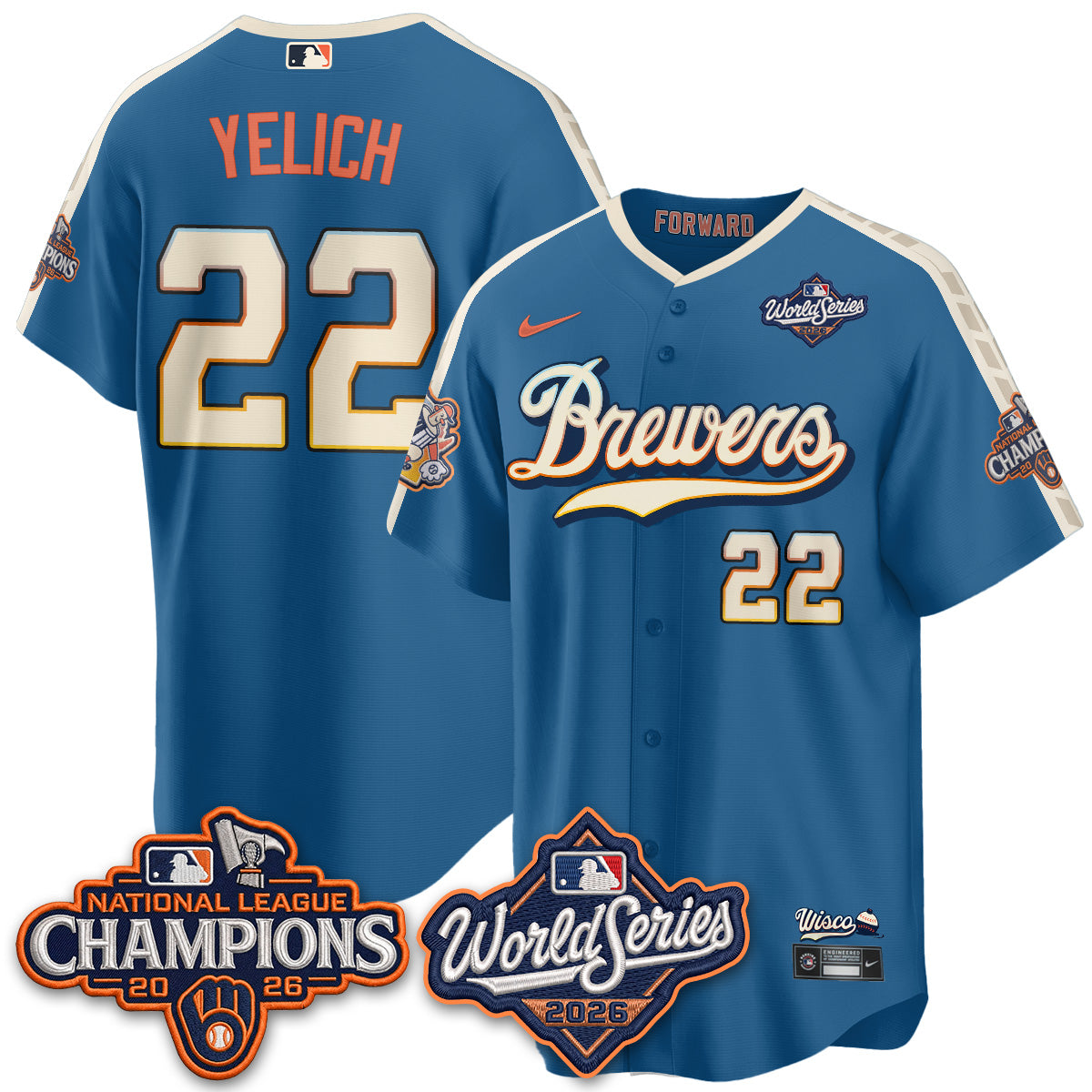 MIL 2026 NL Champions Vapor Jersey - Stitched n1
