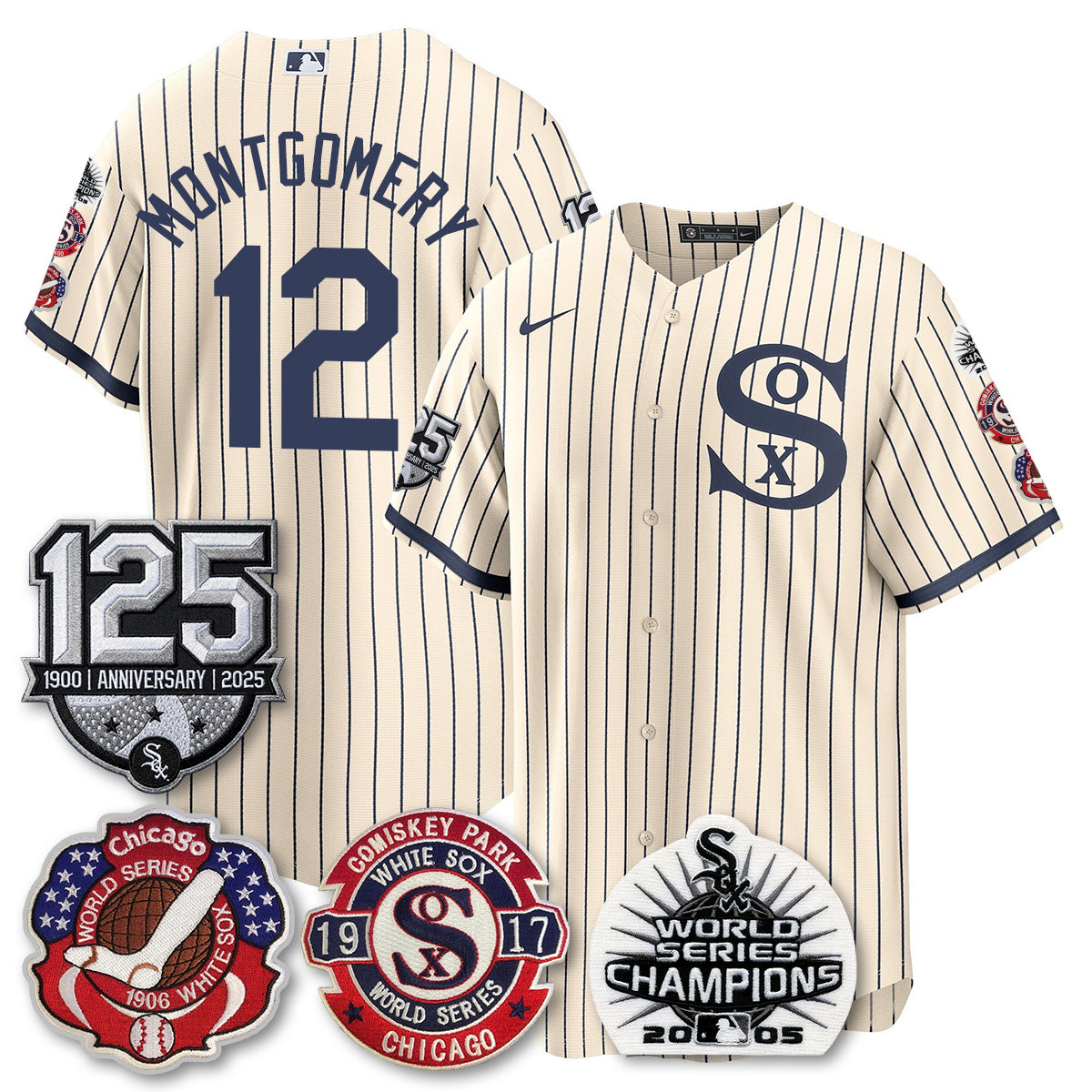 CWS 125th Anniversary - W.S Champions Edition Vapor Jersey - Stitched