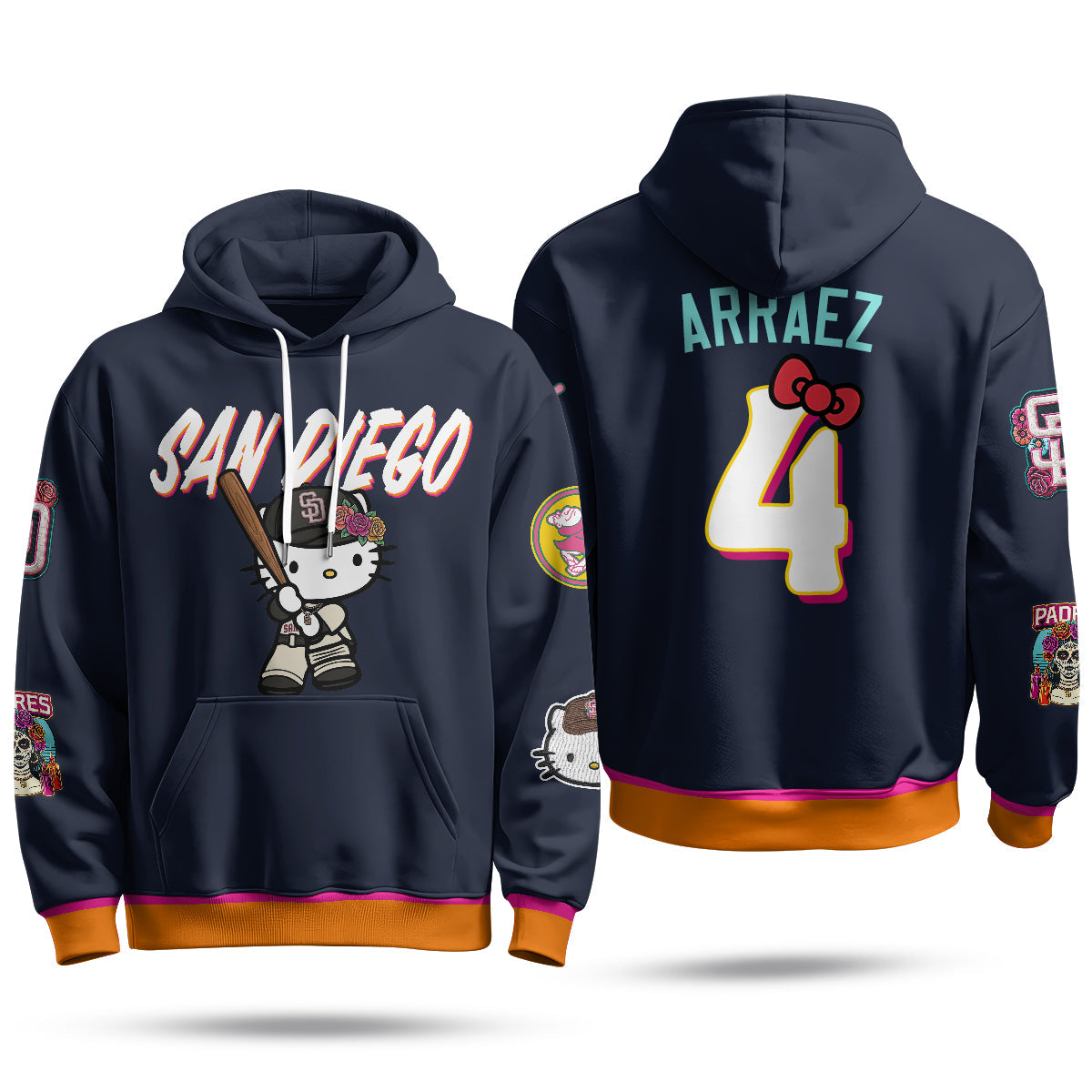 San Diego Padres x Meow KT Fleece Hoodie - Printed