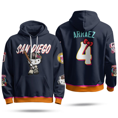 San Diego Padres x Meow KT Fleece Hoodie - Printed