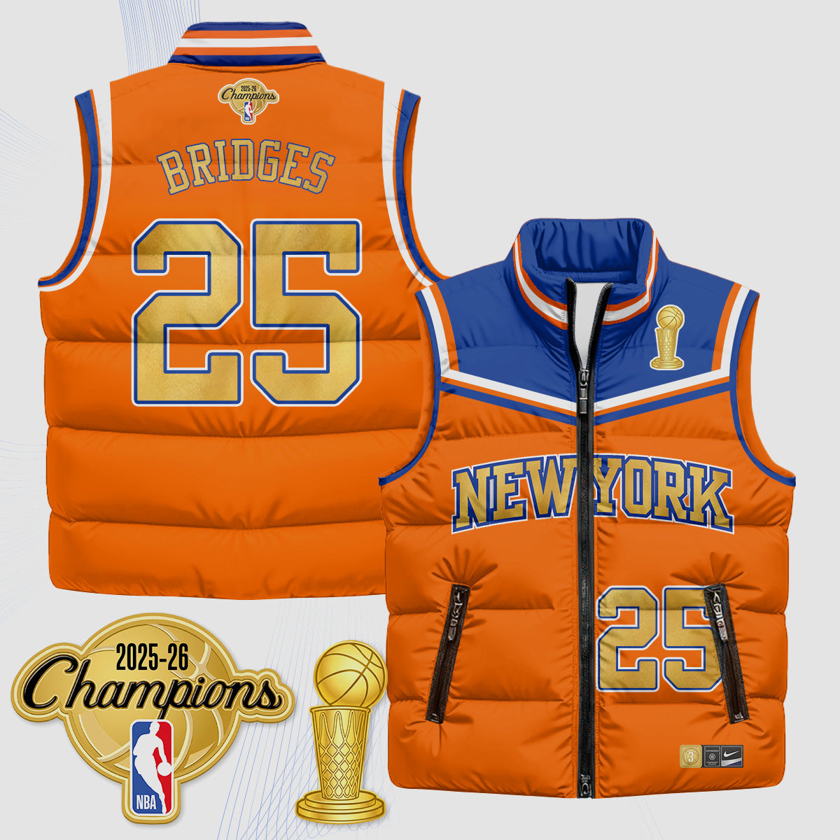 NYK Champions Night Puffer Vest - Printed