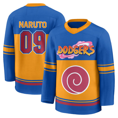 Los Angeles Dodgers Naruto Edition Vapor Hockey Jersey - Stitched