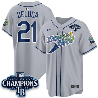Tampa Bay Rays 2026 AL East Champs Vapor Jersey - Stitched