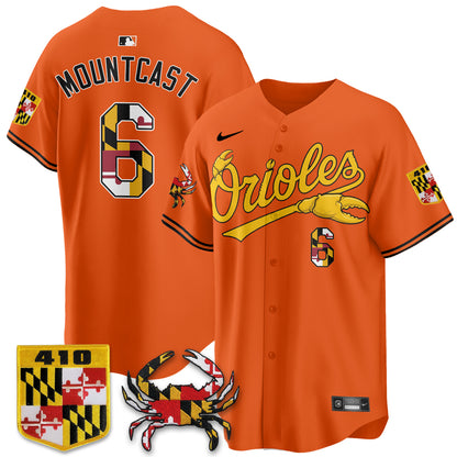 Baltimore Orioles Crab x Maryland Vapor Limited Jersey - Stitched