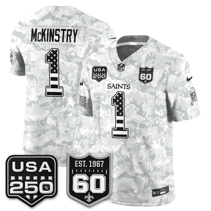 New Orleans Saints 2026 Salute to Service Vapor Jersey - Stitched