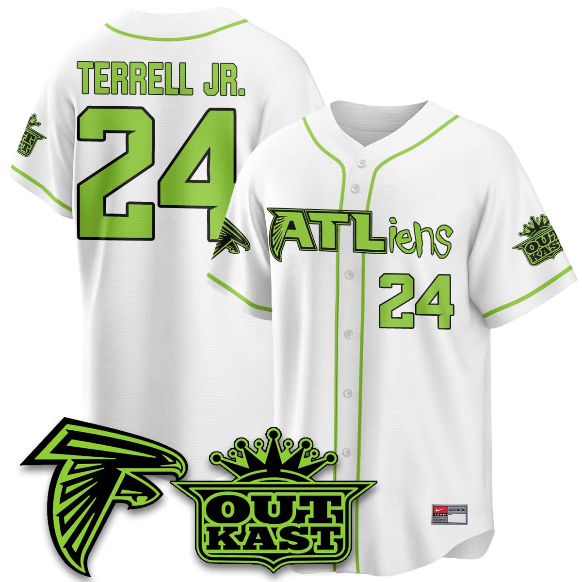 ATL 30th Anniversary ATLiens Baseball Vapor Jersey - Stitched