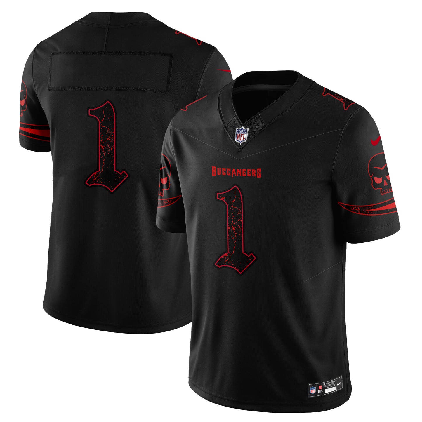 Tampa Bay Buccaneers Skull Edition Vapor Jersey - Stitched