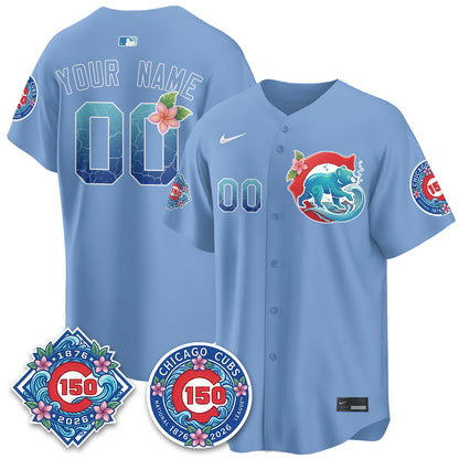 Chicago Cubs 2026 Aloha Spirit Vapor Limited Custom Jersey - Stitched