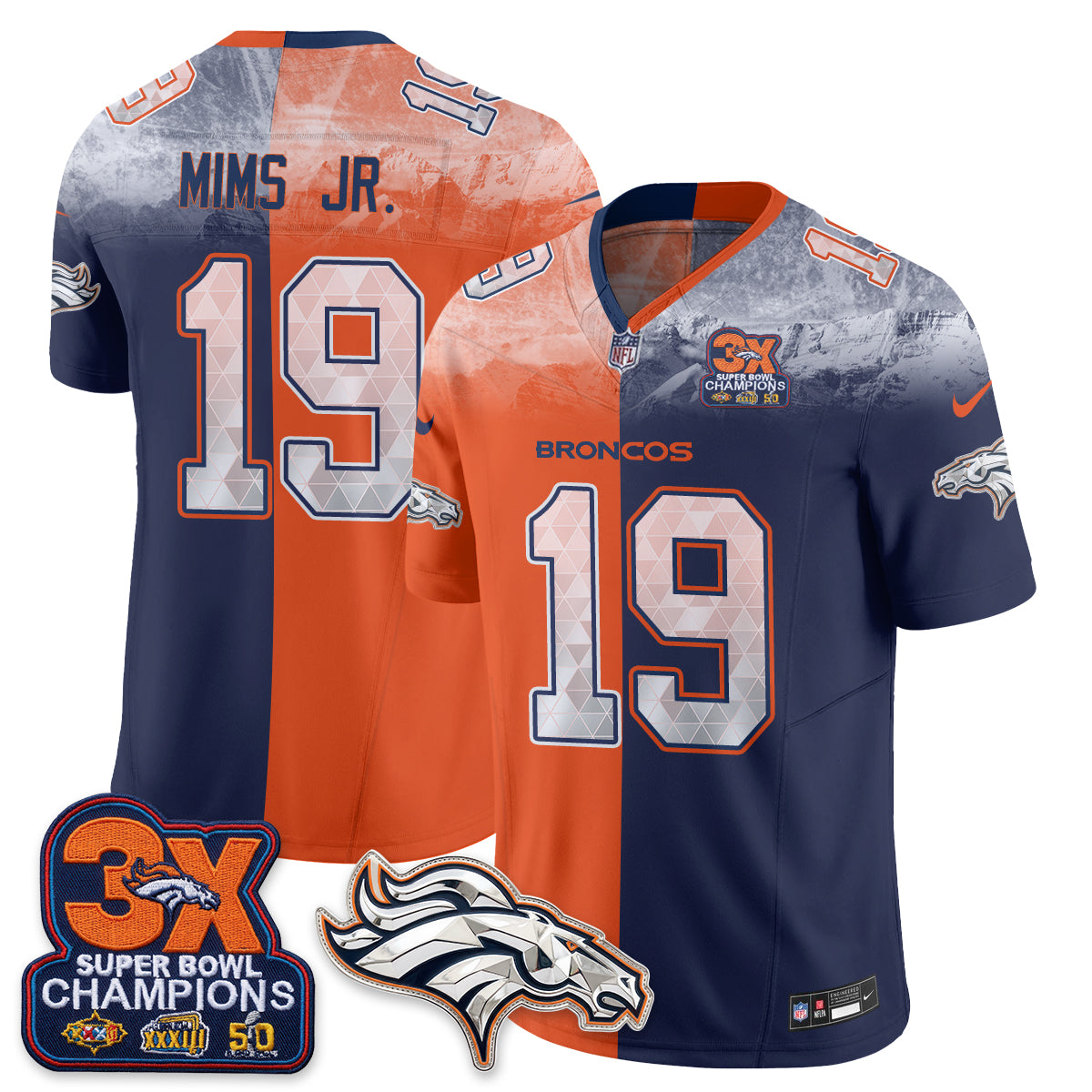 DEN Mile High Split Edition Vapor Jersey - Stitched