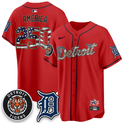 DET 2026 Independence Day USA Vapor Limited Jersey - Stitched