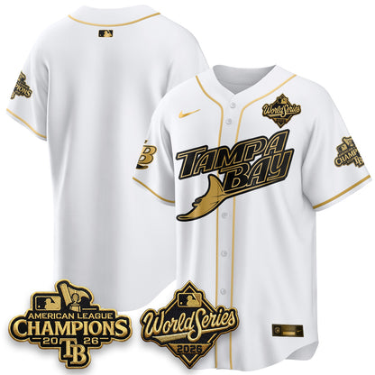 TB 2026 AL Champions Gold Edition Vapor Jersey - Stitched