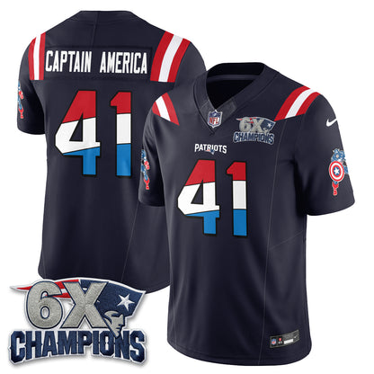 New England Patriots x Vibranium Shield Edition Vapor Jersey V2 - Stitched