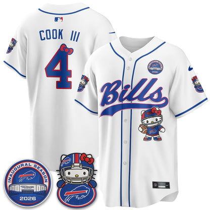 Buffalo Bills x Meow  Vapor Baseball Jersey - Stitched