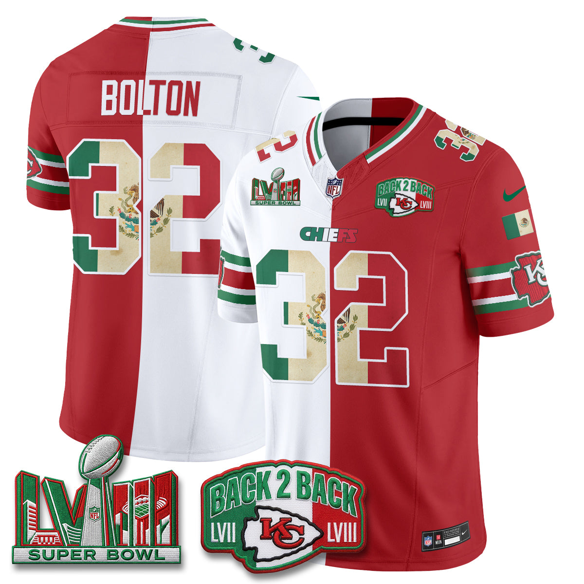 KC Mexico Split Edition Vapor Jersey - Stitched