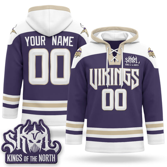 MIN 2026 Rivalries Fleece-Lined Custom Hockey Hoodie - Stitched