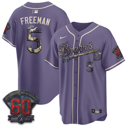 Atlanta Braves Nightmare Edition Vapor Jersey - Stitched