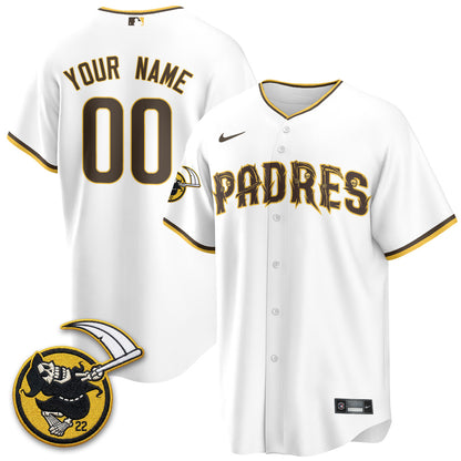 San Diego Padres x Grim Reaper Vapor Custom Jersey - Stitched