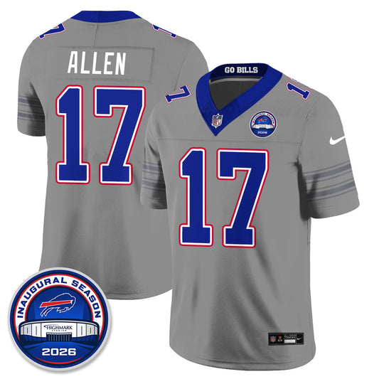 BUF Gray Nickel City Vapor Jersey - Stitched