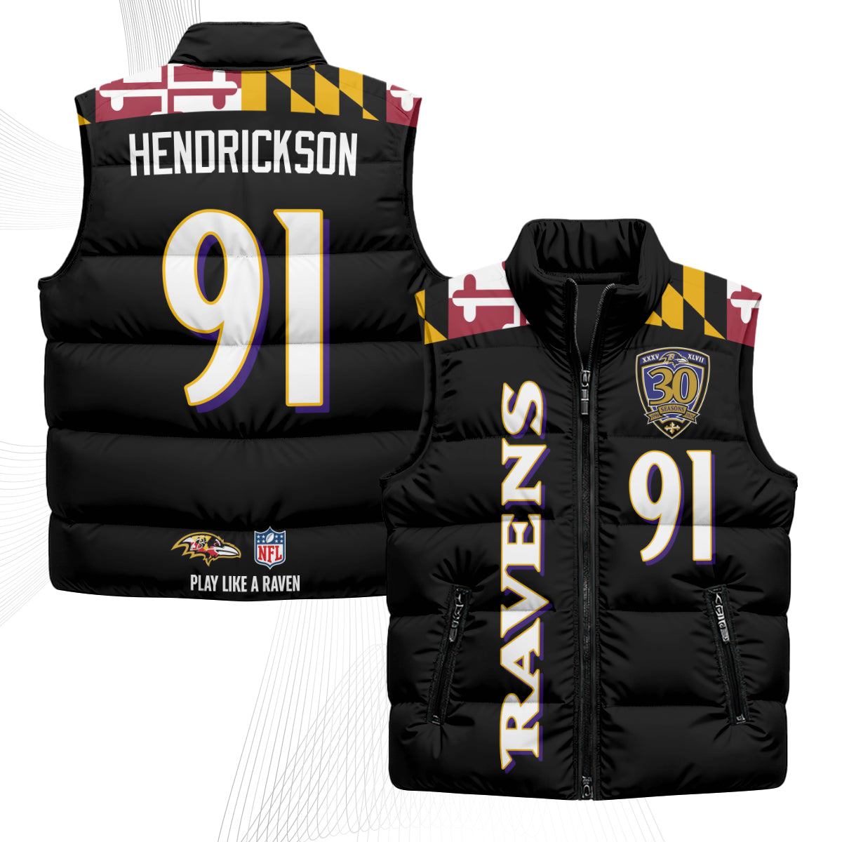 BAL Maryland Puffer Vest - Printed