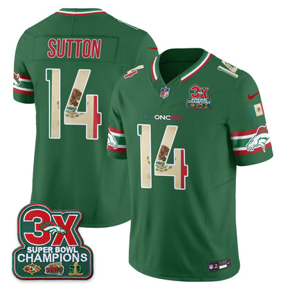 Denver Broncos Mexico Edition Vapor Jersey - Stitched