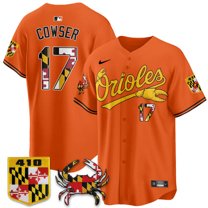 Baltimore Orioles Crab x Maryland Vapor Limited Jersey - Stitched