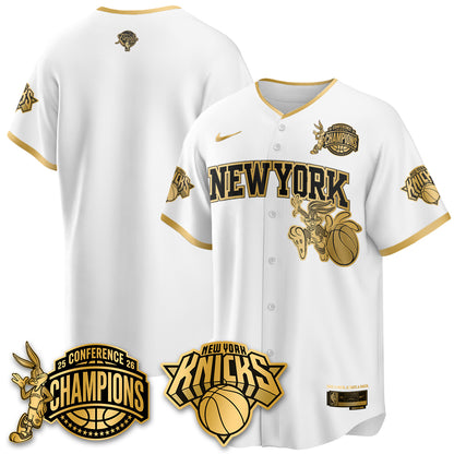 New York Knicks 2026 NBA Finals x Bunny Vapor Jersey V2- Stitched