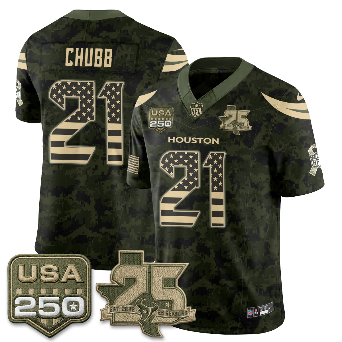 HOU 2026 Salute to Service Edition Vapor Jersey - Stitched