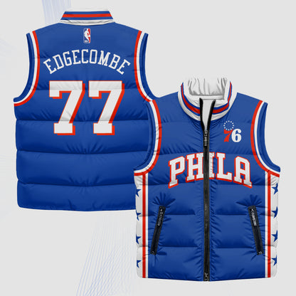 PHI Superteam 24th Season Patch Puffer Vest - Printed