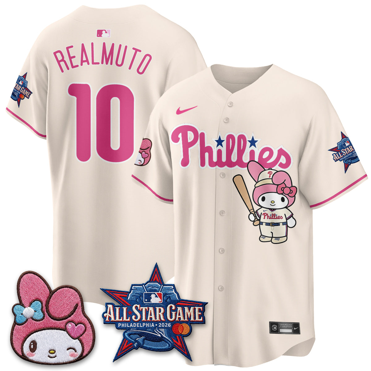 Philadelphia Phillies x Pink Sanrio Friends Edition Vapor Jersey - Stitched