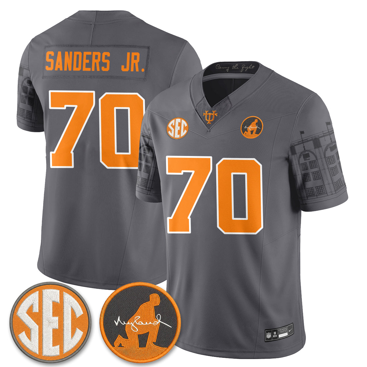 Tennessee Volunteers Built from Legacy Jersey - Stitched
