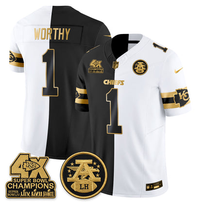 KC 4X Champs Gold Edition Vapor Jersey - Stitched