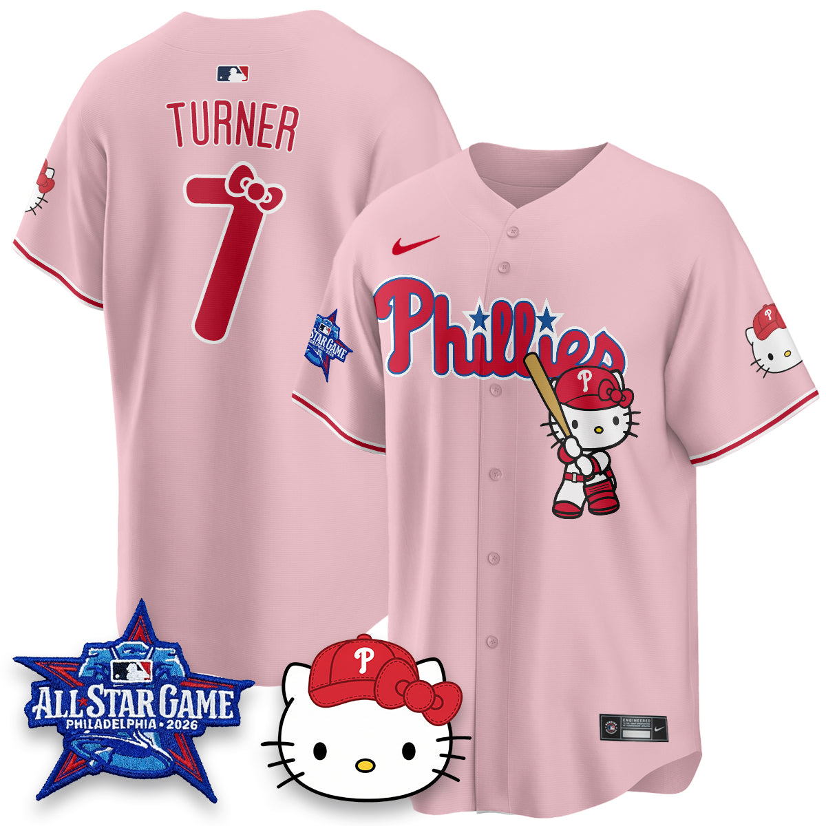 Philadelphia Phillies x Meow Kitty Vapor Limited Jersey V2- Stitched