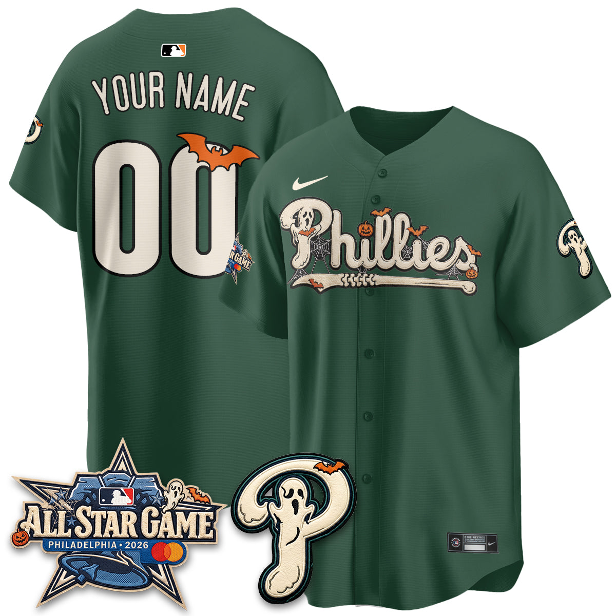 Philadelphia Phillies Halloween 2026 Vapor Limited Custom Jersey - Stitched