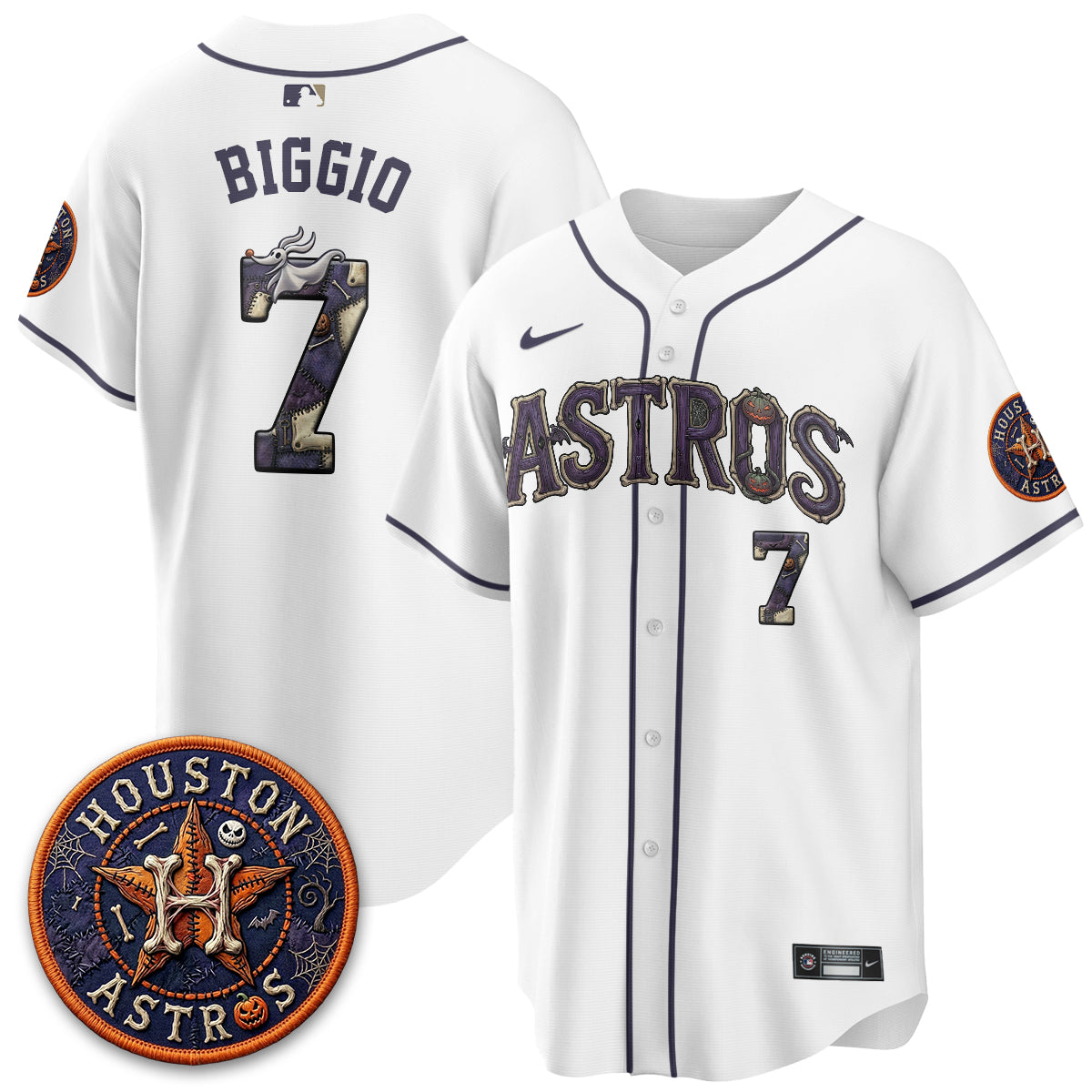 Houston Astros Nightmare Vapor Limited Jersey - Stitched