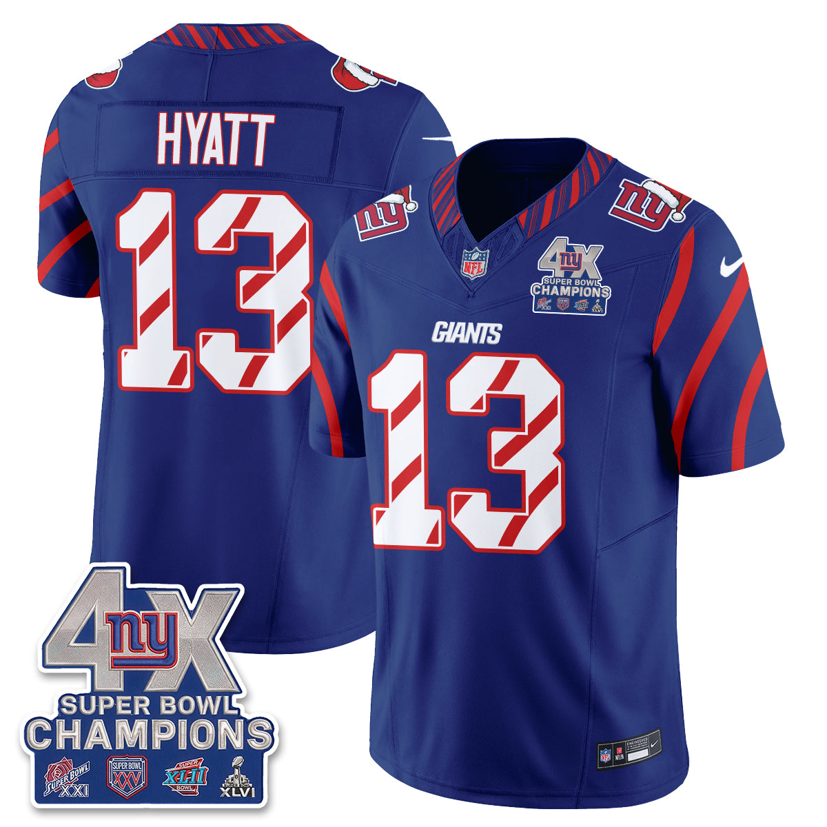 New York Giants  Xmas Edition Vapor Jersey - Stitched