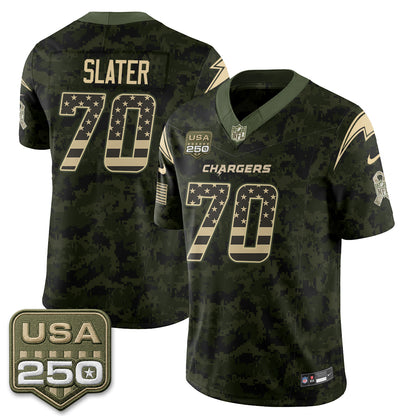 Los Angeles Chargers 2026 Salute to Service Vapor Jersey - Stitched