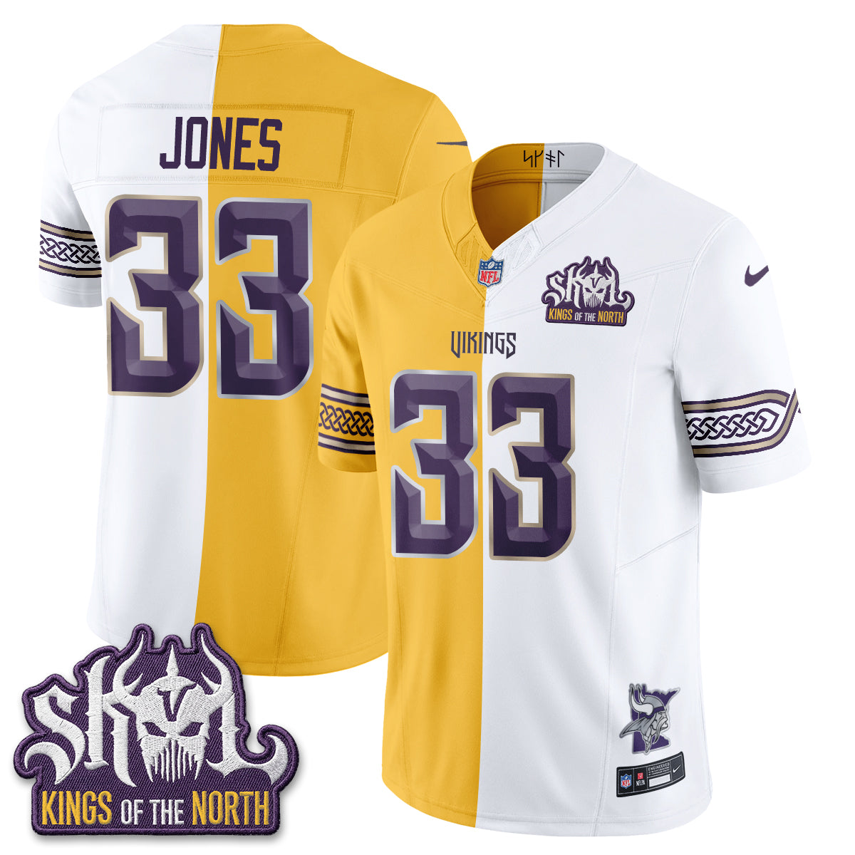 Minnesota Vikings 2026 Rivalries Split V2 Vapor Jersey - Stitched
