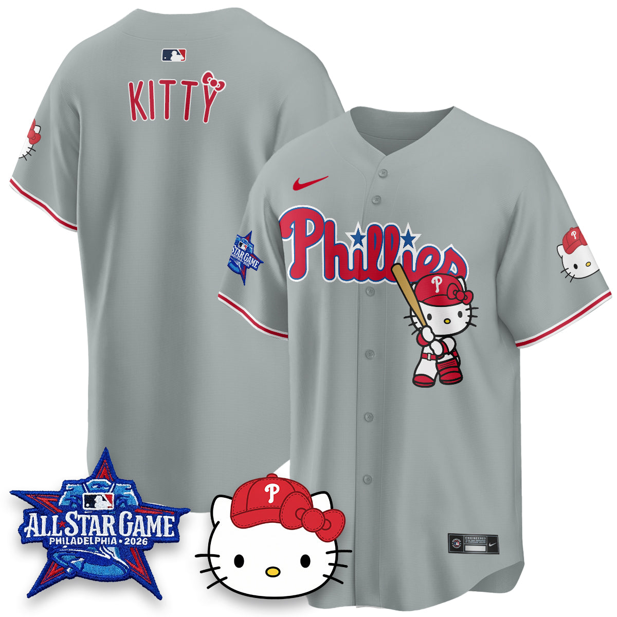 Philadelphia Phillies x Meow Kitty Vapor Limited Jersey V2- Stitched