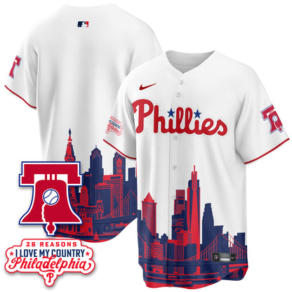 Philadelphia Phillies "26 Reasons I Love My Country" Edition Vapor Jersey - Stitched